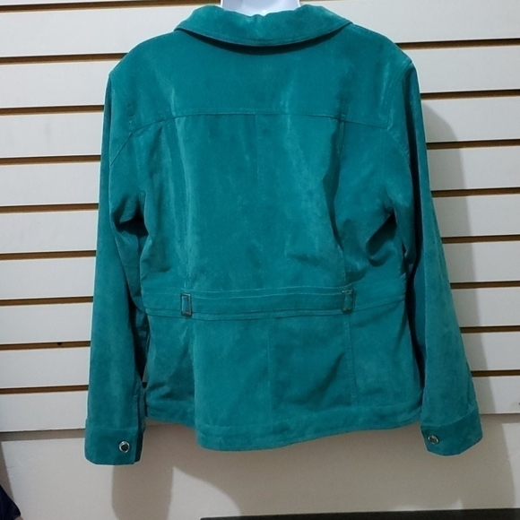 Christopher Banks Polyester Turquoise Nylon Jacket - Picture 2 of 5